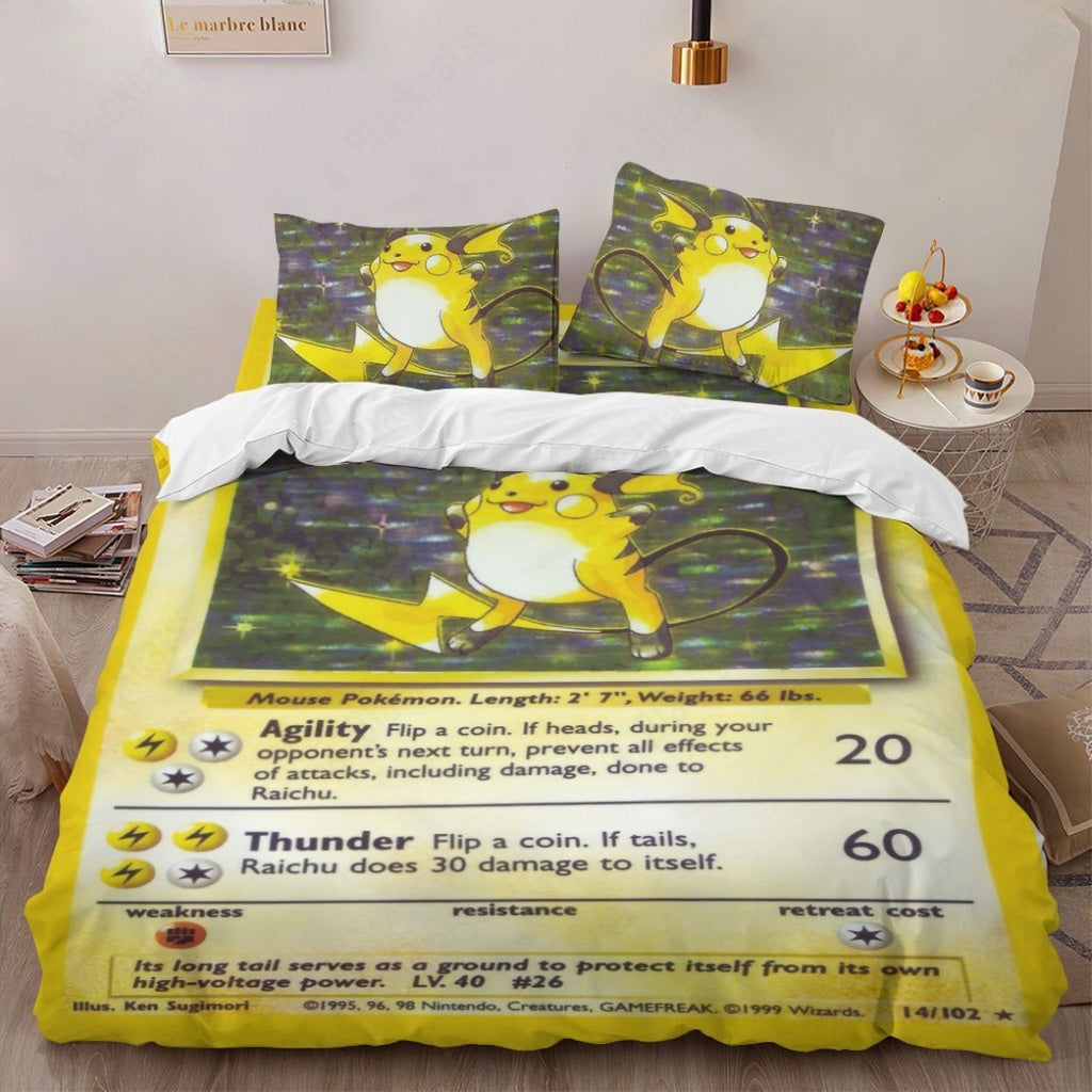 PKM Raichu Base Set Custom Bedding Set