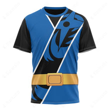 Load image into Gallery viewer, Power Ranger Ninja Steel Blue Ranger Custom T-Shirt
