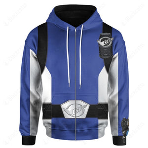 Power Rangers Beast Morphers Blue Custom Hoodie