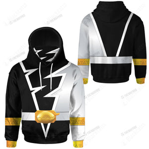 Power Rangers Dino Fury Black Ranger Custom Snood Hoodie