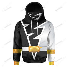 Load image into Gallery viewer, Power Rangers Dino Fury Black Ranger Custom Snood Hoodie
