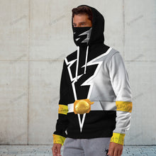 Load image into Gallery viewer, Power Rangers Dino Fury Black Ranger Custom Snood Hoodie
