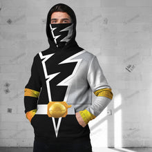 Load image into Gallery viewer, Power Rangers Dino Fury Black Ranger Custom Snood Hoodie
