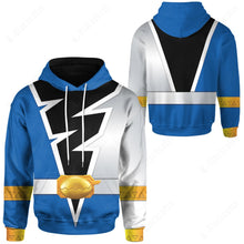 Load image into Gallery viewer, Power Rangers Dino Fury Blue Ranger Custom Hoodie
