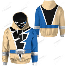 Load image into Gallery viewer, Power Rangers Dino Fury Gold Ranger Custom Snood Hoodie
