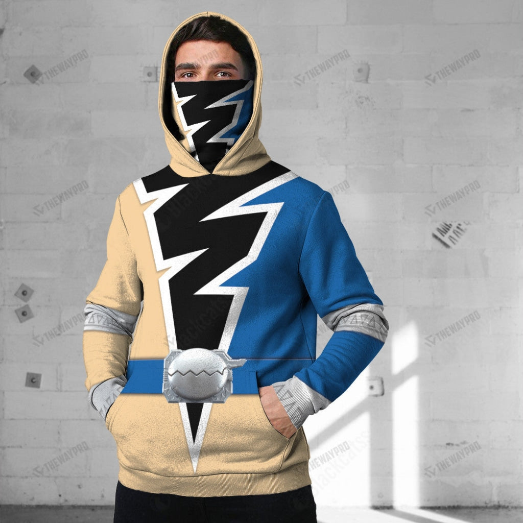 Power Rangers Dino Fury Gold Ranger Custom Snood Hoodie