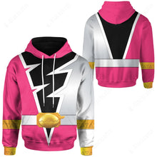 Load image into Gallery viewer, Power Rangers Dino Fury Pink Ranger Custom Hoodie
