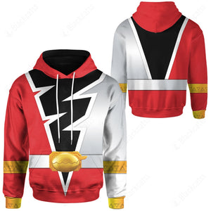 Power Rangers Dino Fury Red Ranger Custom Hoodie