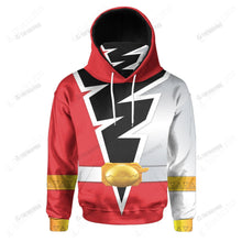 Load image into Gallery viewer, Power Rangers Dino Fury Red Ranger Custom Snood Hoodie
