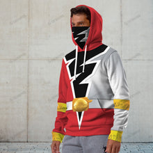 Load image into Gallery viewer, Power Rangers Dino Fury Red Ranger Custom Snood Hoodie
