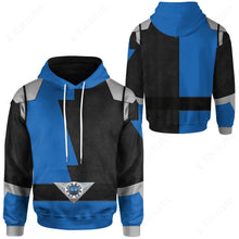 Load image into Gallery viewer, Power Rangers HyperForce Blue Custom Hoodie
