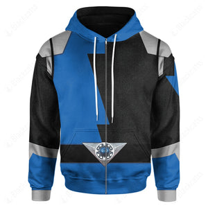 Power Rangers HyperForce Blue Custom Hoodie