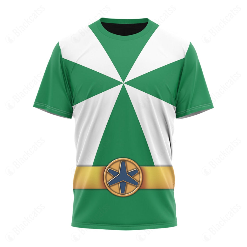 Power Rangers Lightspeed Rescue Green Ranger Custom T-Shirt