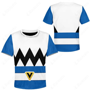 Power Rangers Lost Galaxy Blue Ranger Custom Kid Apparel