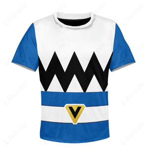 Power Rangers Lost Galaxy Blue Ranger Custom Kid Apparel