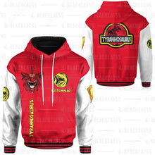 Load image into Gallery viewer, Power Rangers Mighty Morphin Tyrannosaurus Custom Name Hoodie
