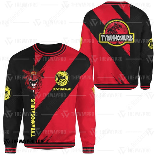 Power Rangers Mighty Morphin Tyrannosaurus Sweatshirt Custom Name Hoodie Bl2704224