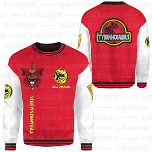 Power Rangers Mighty Morphin Tyrannosaurus Custom Name Sweatshirt