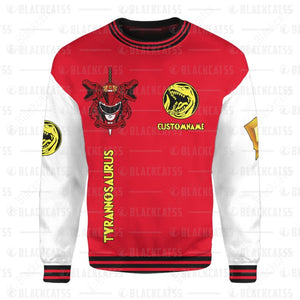 Power Rangers Mighty Morphin Tyrannosaurus Custom Name Sweatshirt