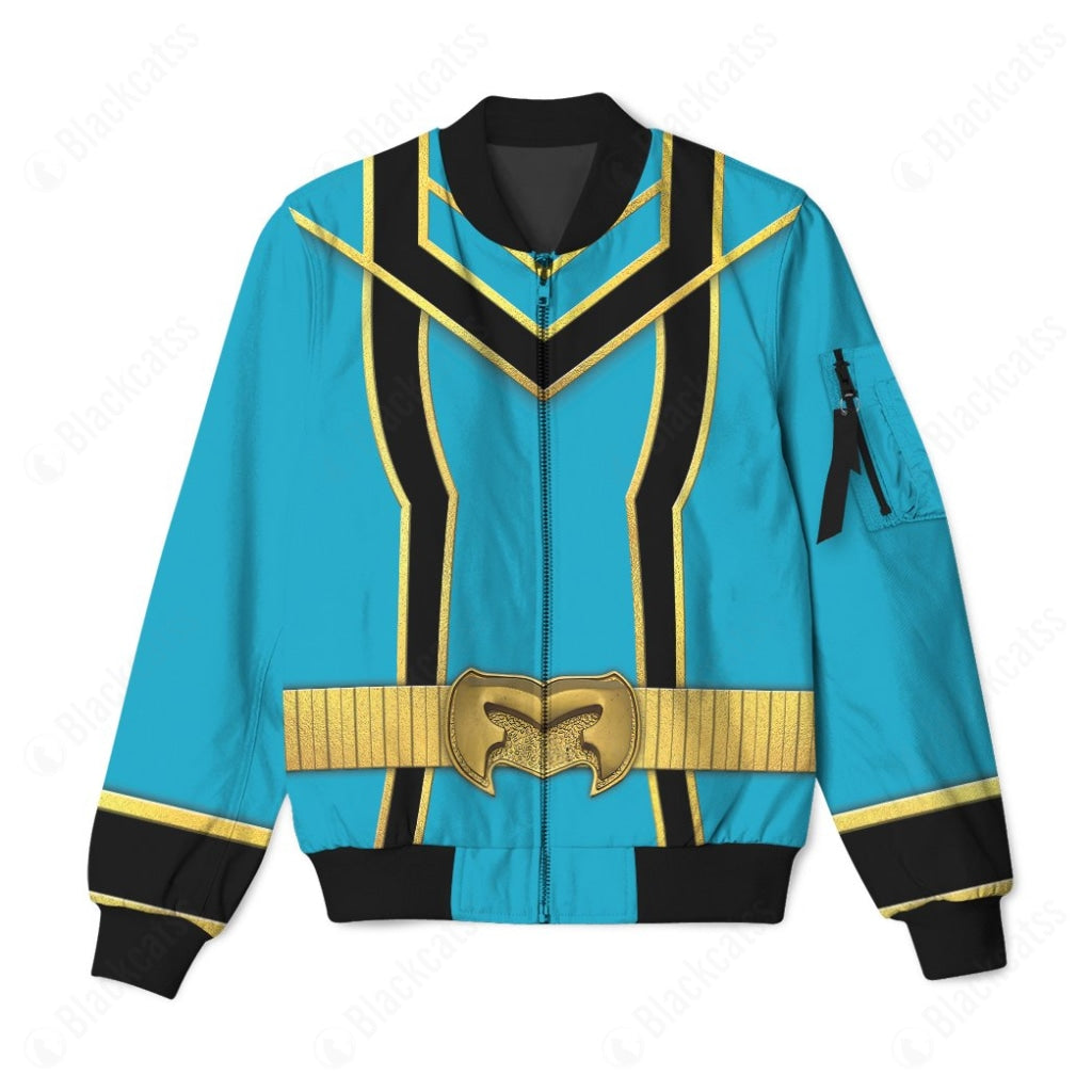 Power Rangers Mystic Force Blue Ranger Custom Bomber Jacket