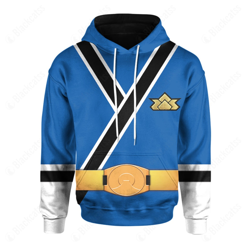 Power Rangers Samurai Blue Ranger Custom Hoodie