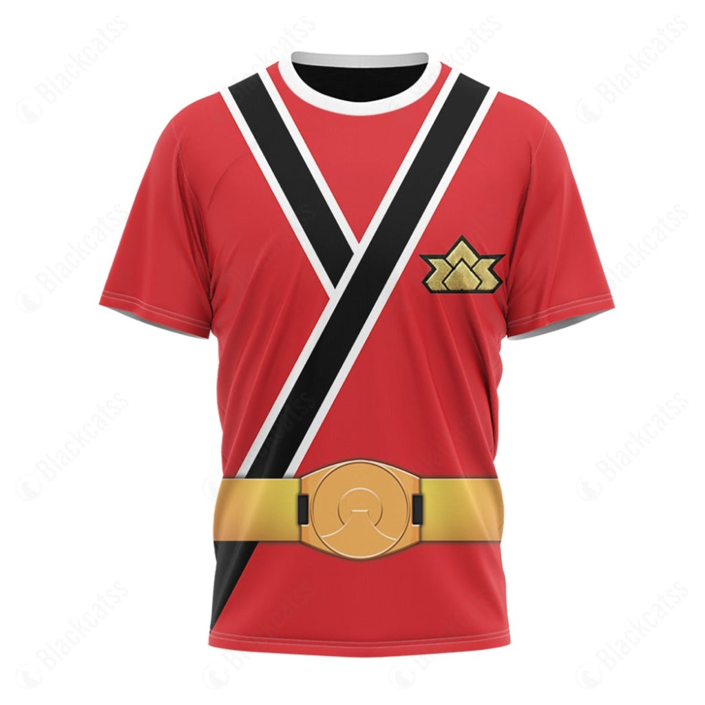 Power Rangers Samurai Red Ranger Custom T-Shirt