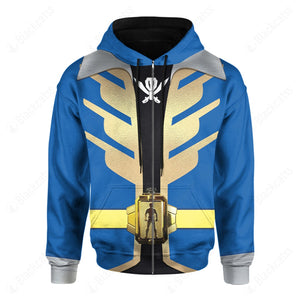 Power Rangers Super Megaforce Blue Ranger Cosplay Custom Hoodie