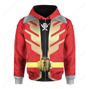 Power Rangers Super Megaforce Red Ranger Cosplay Custom Hoodie