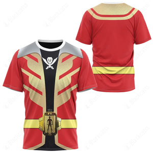 Power Rangers Super Megaforce Red Ranger Cosplay Custom T-Shirt