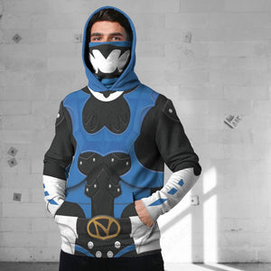 Psycho Rangers Blue Cosplay Custom Snood Hoodie