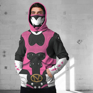 Psycho Rangers Pink Cosplay Custom Snood Hoodie