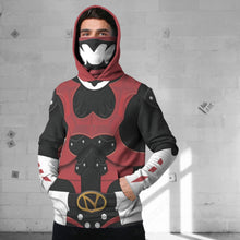 Load image into Gallery viewer, Psycho Rangers Red Cosplay Custom Snood Hoodie
