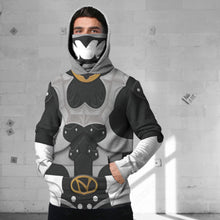 Load image into Gallery viewer, Psycho Rangers Silver Cosplay Custom Snood Hoodie
