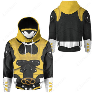 Psycho Rangers Yellow Cosplay Custom Snood Hoodie