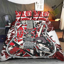 Load image into Gallery viewer, Red Frankenstrat Custom Bedding Set
