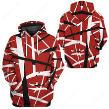 Load image into Gallery viewer, Red Frankenstrat Strings Custom Hoodie
