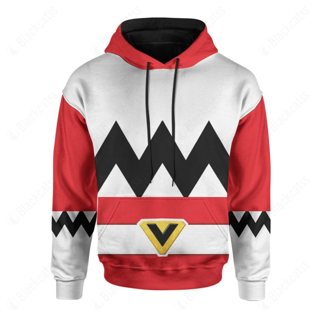 Red Power Rangers Lost Galaxy Custom Hoodie