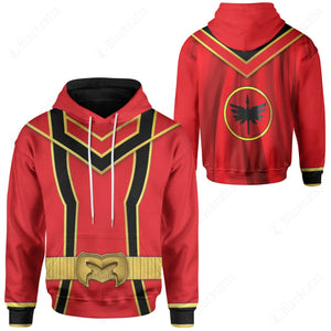 Red Power Rangers Mystic Force Custom Hoodie