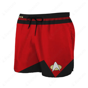 Red Star Trek Custom Beach Shorts