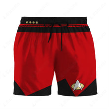 Load image into Gallery viewer, Red Star Trek Custom Beach Shorts
