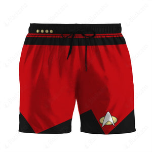 Red Star Trek Custom Beach Shorts