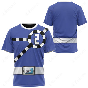 Ressha Sentai Toqger ToQ 2gou Blue Custom T-Shirt