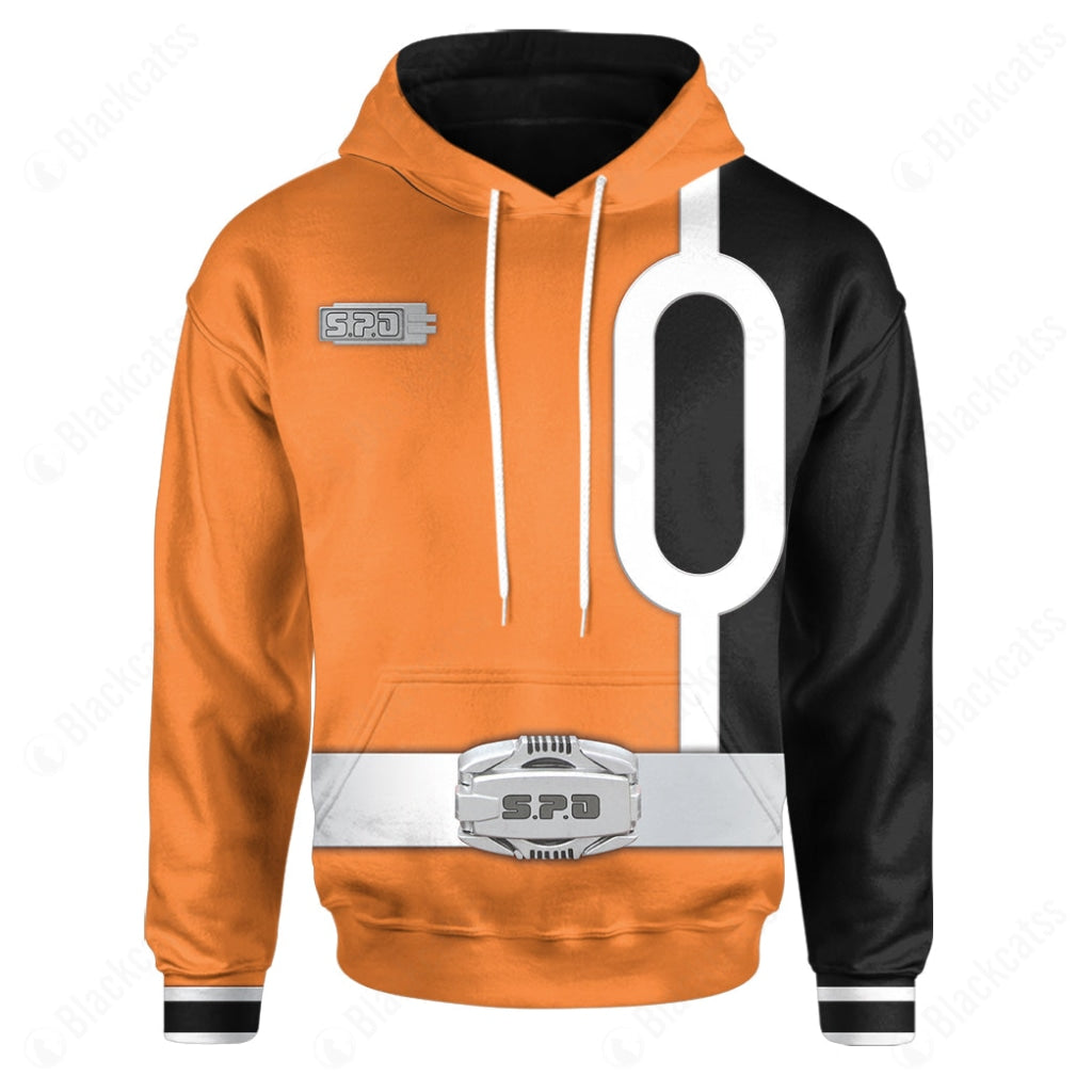 S.P.D Power Rangers Orange Ranger Custom Hoodie