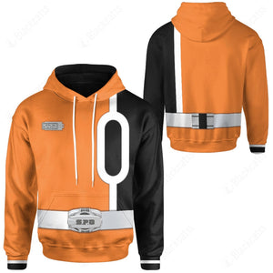 S.P.D Power Rangers Orange Ranger Custom Hoodie