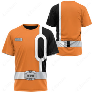 S.P.D Power Rangers Orange Ranger Custom T-Shirt