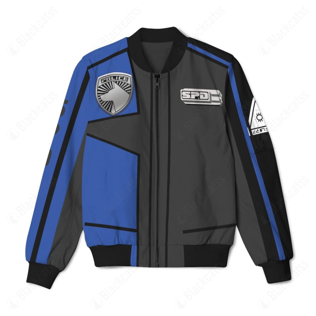 S.P.D Power Rangers Uniform Blue Ranger Custom Bomber Jacket