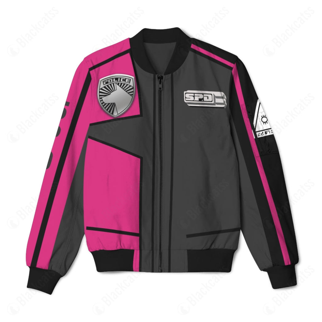 S.P.D Power Rangers Uniform Pink Ranger Custom Bomber Jacket