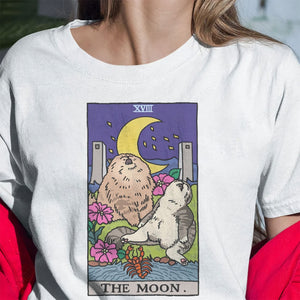 Sad Cat Meme The Moon Tarot Graphic Apparel