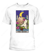 Load image into Gallery viewer, Sad Cat Meme The Moon Tarot Graphic Apparel
