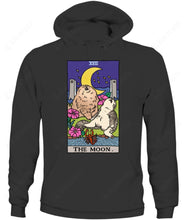 Load image into Gallery viewer, Sad Cat Meme The Moon Tarot Graphic Apparel
